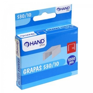 Grapa Hand 530/10mm 1000un<font color="red"; size= "2"><sup>[Solo R.Metropolitana- Hasta Agotar Stock]<sup></font> <font color="red"; size= "2"><sup> (SA)<sup></font>