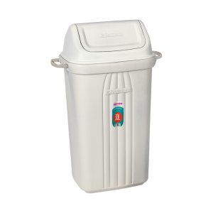 Papelero San Remo Tapa Vaiven Beige 30L