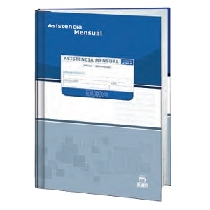 Libro Asistencia Mensual Buho para Asistentes de Educación 100 Hjs