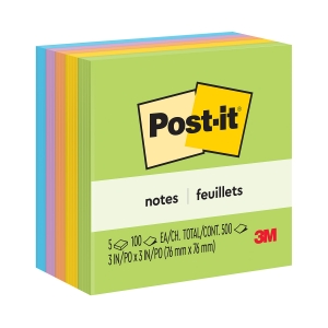 Nota Adhesiva 3M Post-It 654 Cubo 5un Color Ultra <font color="red"; size= "2"><sup>[Disponible solo en Punta Arenas]<sup></font>