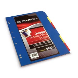 Separador Rhein Oficio Vinilico 6 Divisiones <font color="red"; size= "2"><sup> (Disponible Solo en Punta Arenas)<sup></font>