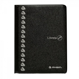 Libreta Rhein Vinilica Nº1 48hjs Negro  <font color="red"; size= "2"><sup> (SA)<sup></font>