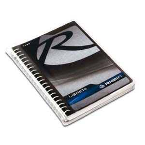 Libreta Rhein Espiral Nº1 Vinílica Azul Rojo <font color="red"; size= "2"><sup> (Disponible Solo en Punta Arenas)<sup></font>
