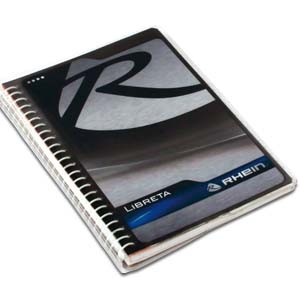 Libreta Rhein Espiral Nº2 Vinilica Azul Rojo  <font color="red"; size= "2"><sup> (Disponible Solo en Punta Arenas)<sup></font>
