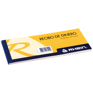 Talonario Rhein Recibo de Dinero 50hj <font color="red"; size= "2"><sup> (SA)<sup></font>
