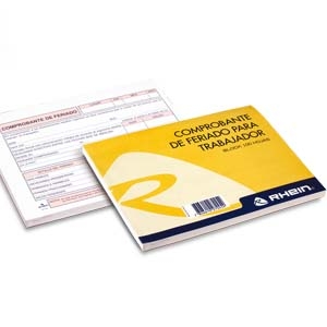 Talonario Rhein Comprobante Feriado 100jh