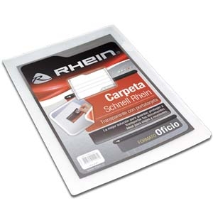 Carpeta Rhein Schnell A4 Vinílica Transparente <font color="red"; size= "2"><sup> (Disponible solo en Punta Arenas)<sup></font>