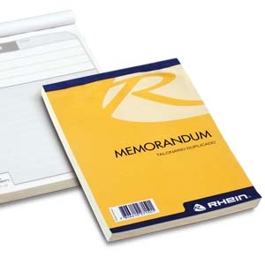 Memorandum Rhein Duplicado <font color="red"; size= "2"><sup> (SA)<sup></font>