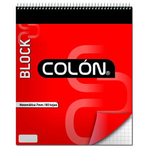 Block Apuntes Colón Universitario Matemática 7mm 80hj