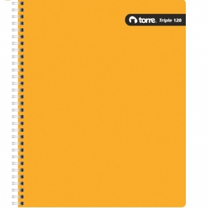 Cuaderno Universitario Torre Triple 3 Liso 7mm 120hjs<font color="red"; size= "2"><sup> (SA)<sup></font>