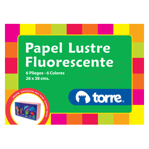 Carpeta Papel Lustre Fluorescente Torre Imagia<font color="red"; size= "2"><sup> (SA)<sup></font>