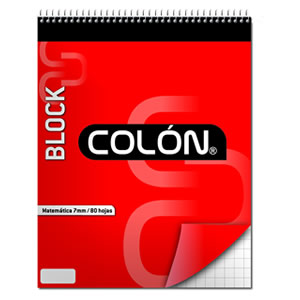 Block Apuntes Colón Escolar Matemática 7mm 80hj