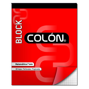 Block Apuntes Colón Carta Matemática 7mm 80hj
