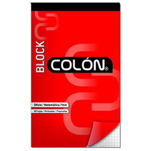 Block Apuntes Colón Oficio Matemática 7mm 80hj