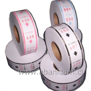 Turno Matic Rollo Boleto Enumerado Amarillo