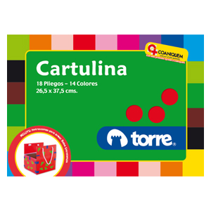 Carpeta Cartulinas Torre Imagia 18hjs