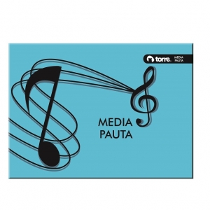 Cuaderno Torre Cosido Musica 1/2 Pauta 10hjs