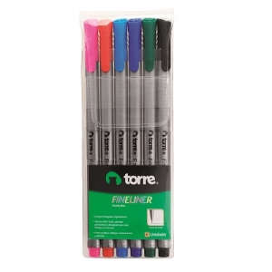 Lápiz Torre Fineliners 6 Colores