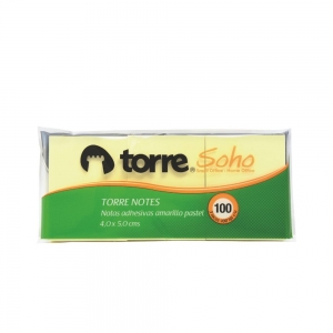 Memo stick 50x40mm 3 Unidades  Amarillo 100 hjs Torre