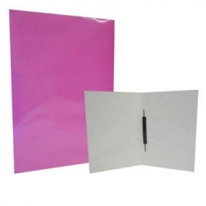 Carpeta Plastificada C/Acco Fucsia<br> <font color="red"; size= "2"><sup>[Solo R.Metropolitana- Hasta Agotar Stock]<sup></font>