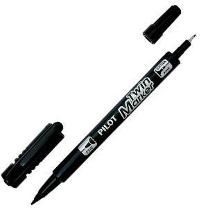 Marcador CD Doble Punta Fine/Extrafine 2.0 & 1.0 Negro<font color="red"; size= "2"><sup> (SA)<sup></font>
