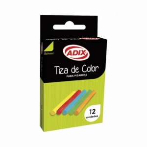 Tiza Color Adix 12 Unidades<font color="red"; size= "2"><sup> (SA)<sup></font>