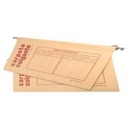 Carpeta Colgante Kraft Riel Metálico <font color="red"; size= "2"><sup> (Solo en Punta Arenas)<sup></font><font color="red"; size= "2"><sup> (SA)<sup></font>