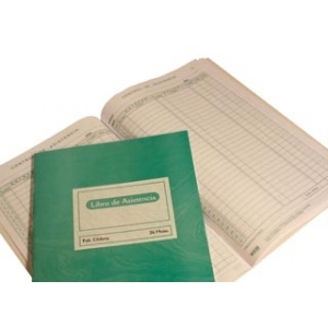 Libro Asistencia Rem Termolaminado 26hj <font color="red"; size= "2"><sup> (SA)<sup></font>