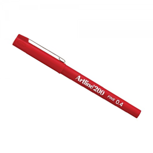 Marcador Artline 200 Fine 0.4 Rojo<font color="red"; size= "2"><sup> (SA)<sup></font>