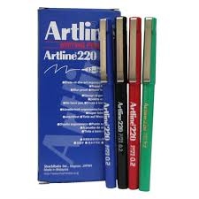 Marcador Artline 220 Negro <font color="red"; size= "2"><sup> (Disponible solo en Punta Arenas)<sup></font>