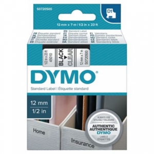 Cinta Dymo Lm-220 Negro Sobre Transp. 12mm
