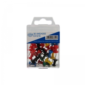 Push Pins Hand 30 Unidades <font color="red"; size= "2"><sup> (SA)<sup></font>
