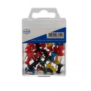 Push Pins Hand Colores 100un <font color="red"; size= "2"><sup> (Disponible solo en Punta Arenas)<sup></font>