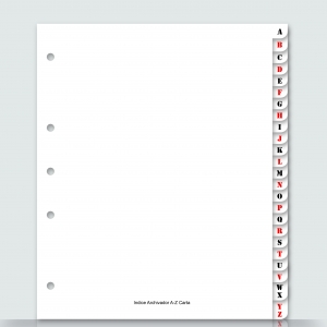 Separador Bangráfica Carta A-Z  24 Pestañas <font color="red"; size= "2"><sup> (Disponible Solo en Punta Arenas)<sup></font>
