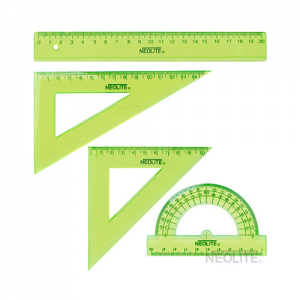 Set Geométrico Neolite  20cm Verde<font color="red"; size= "2"><sup> (Disponible desde I - IX Región )<sup></font><font color="red"; size= "2"><sup> (SA)<sup></font>