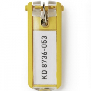 Llavero Durable con Etiqueta Visible Amarillo (6 Llaves) <font color="red"; size= "2"><sup> (Disponible solo en Punta Arenas)<sup></font>