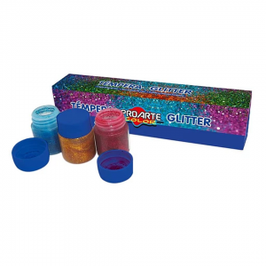 Tempera Proarte Glitter 6 Colores 15ml <font color="red"; size= "2"><sup> (SA)<sup></font>
