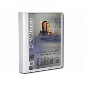 Archivador de Presentación Carta D`Williams 2 Anillos 2,0" Blanco