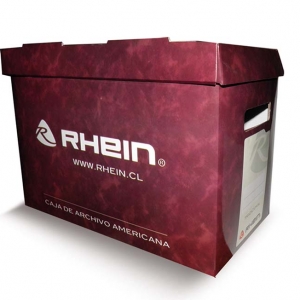 Caja Archivo Rhein Carton N°07 con tapa Kardex Burdeo<font color="red"; size= "2"><sup> (SA)<sup></font>