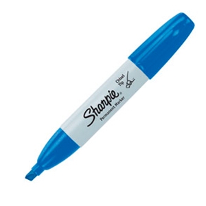 Marcador Permanente Sharpie Chisel Biselado Azul <font color="red"; size= "2"><sup> (SA)<sup></font>