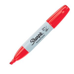 Marcador Permanente Sharpie Chisel Biselado Rojo