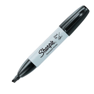 Marcador Permanente Sharpie Chisel Biselado Negro<font color="red"; size= "2"><sup> (SA)<sup></font>