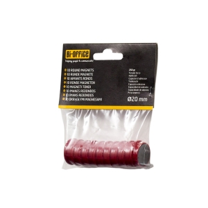 Set de Imánes Bisilque Redondo 20mm Color Rojo (10 Un)