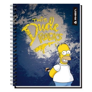 Cuaderno Universitario Rhein Simpsons 7mm 100 Hjs<br> <font color="red"; size= "2"><sup>[Solo R.Metropolitana- Hasta Agotar Stock]<sup></font>