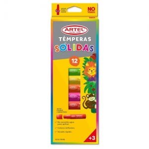 Tempera Solida Artel 12 Colores<font color="red"; size= "2"><sup> (SA)<sup></font>