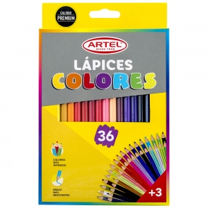Lapices de Colores Artel Triangular 36 Unidades