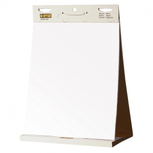 Papelógrafo Autoadhesivo Bi-Office Blanco 20 hojas para Rotafolio y Sobremesa