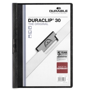 Carpeta Duraclip30  Durable Carta Negro