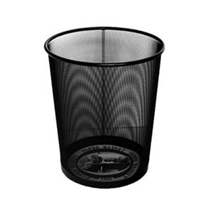 Papelero Metalico Dom 27x28cm Negro