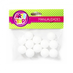 Esfera Plumavit Arte Top 2.5 Cm Set 12 Und.